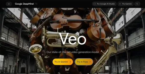 Veo3 公式サイトトップ画面