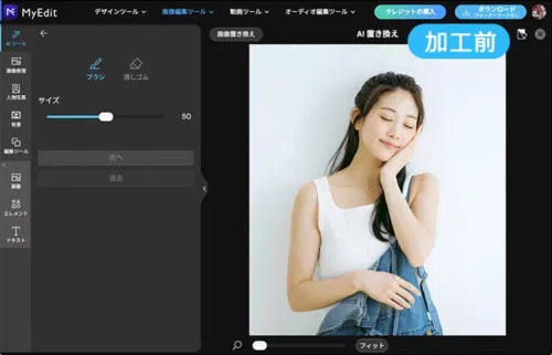 MyEdit AI 置き換えサンプル