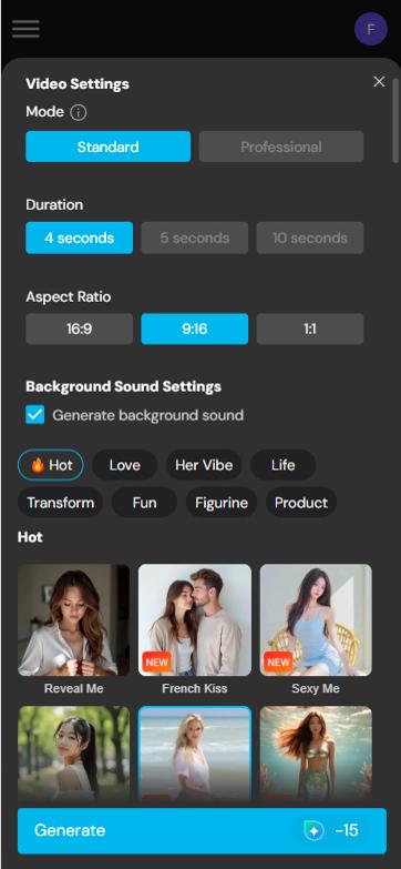 MyEdit - Create an AI Bodyshake video online step 4