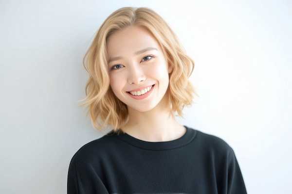 PhotoDirector　AIヘアスタイル ショートカーリー適用
