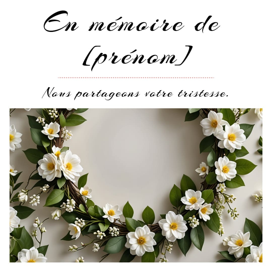 messages de condoléances