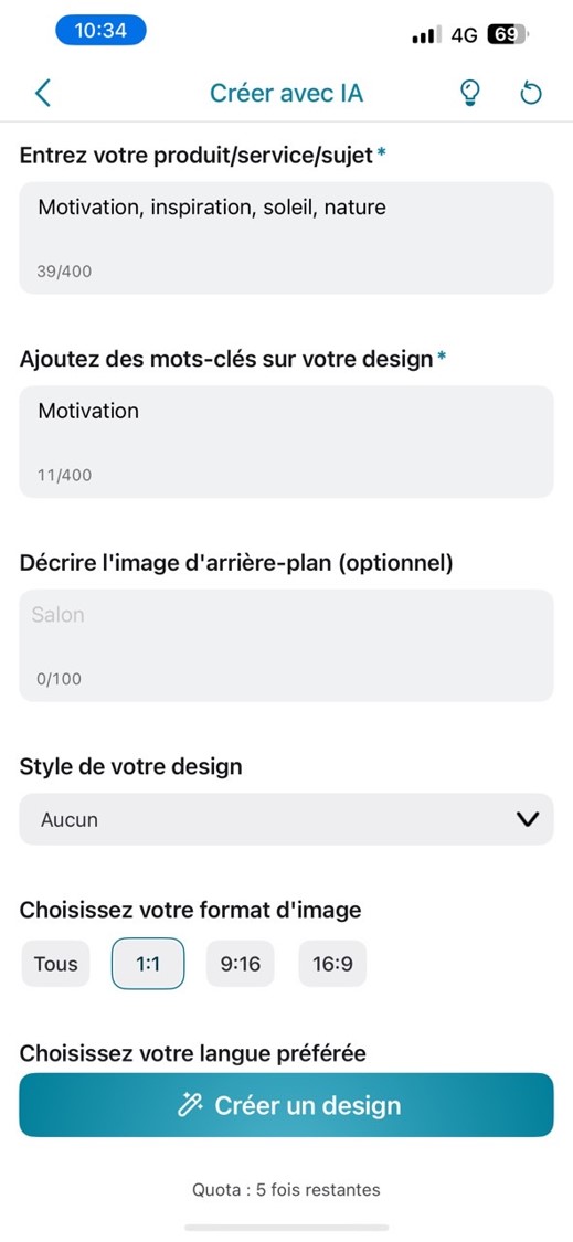 Créer une image de motivation - Etape 2