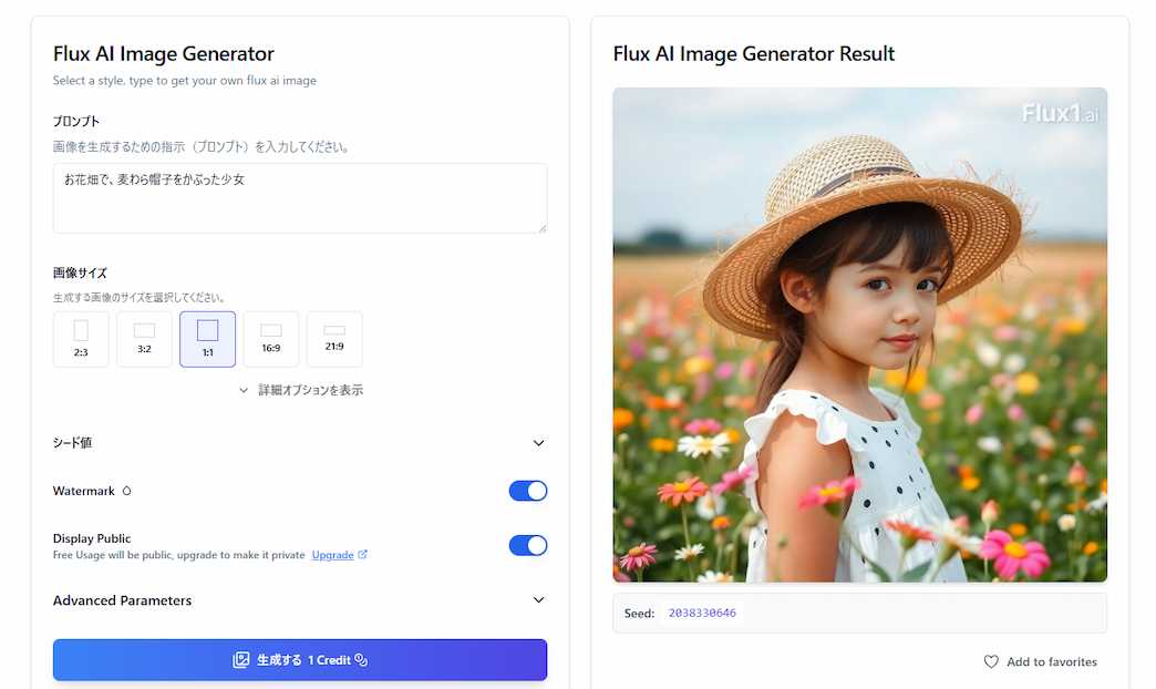FLUX.1 操作画面 2