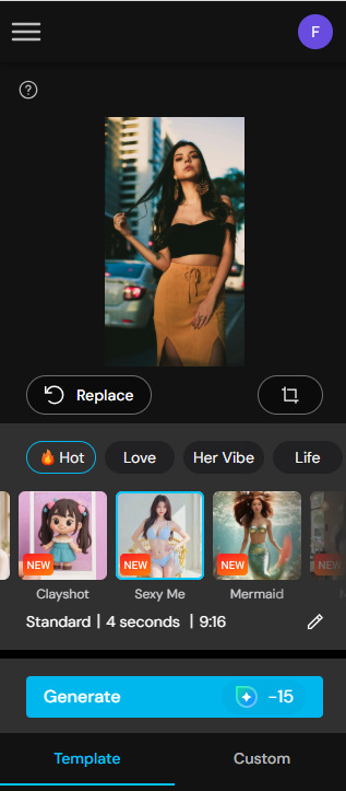 MyEdit - Create an AI Lingerie Video online step 3
