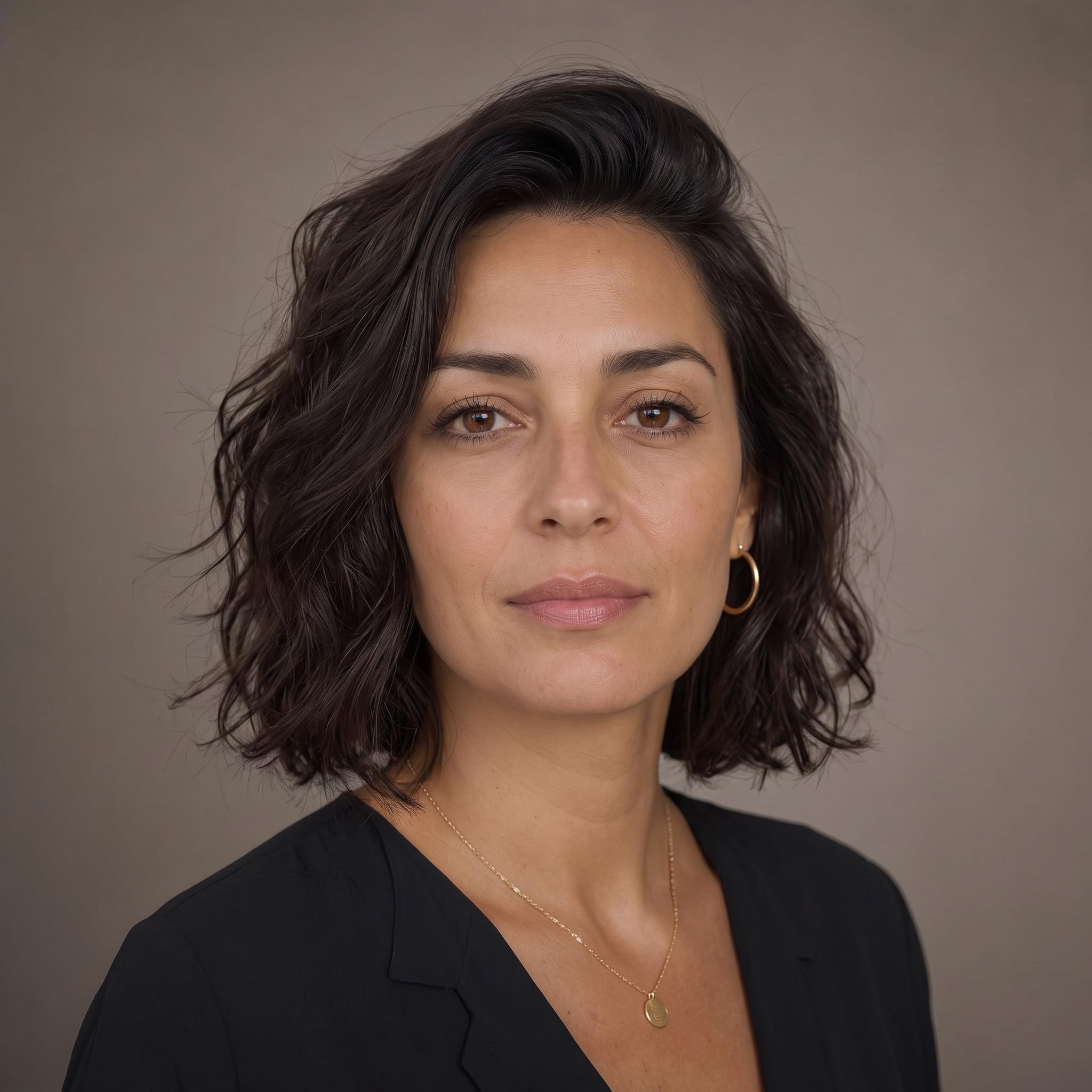 Corte bob a la altura de la mandíbula con ondas sueltas y raya lateral profunda