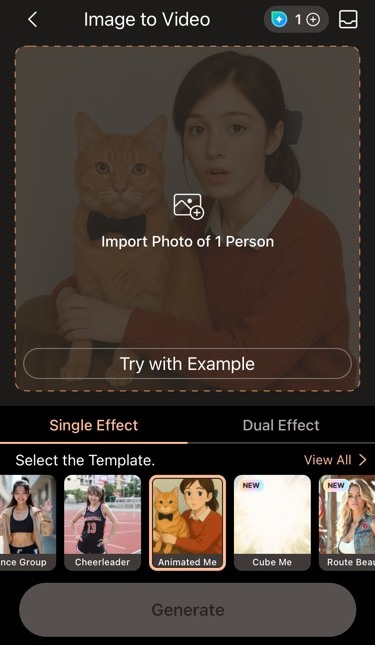 PhotoDirector Image to Video Result