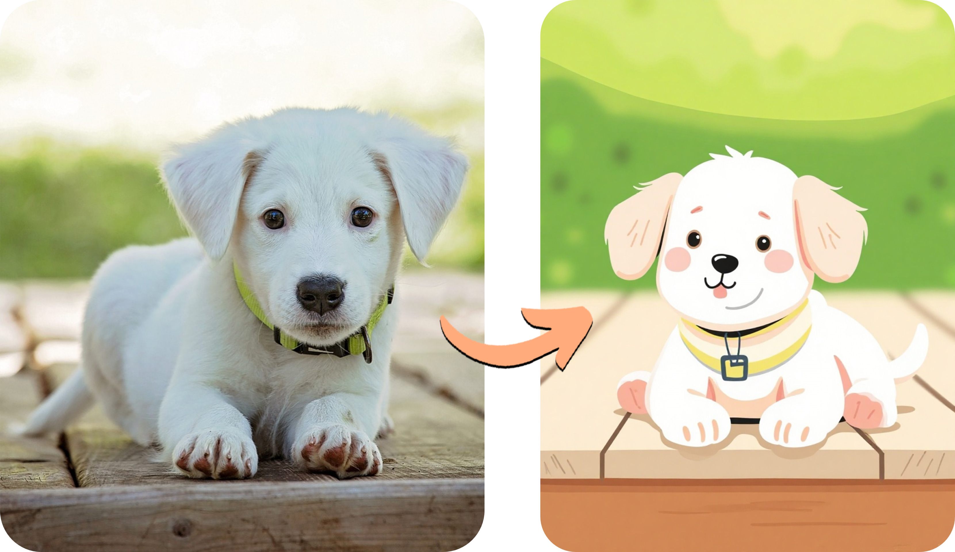 Cartoonize Dog into Kawaii Style with PhotoDirector