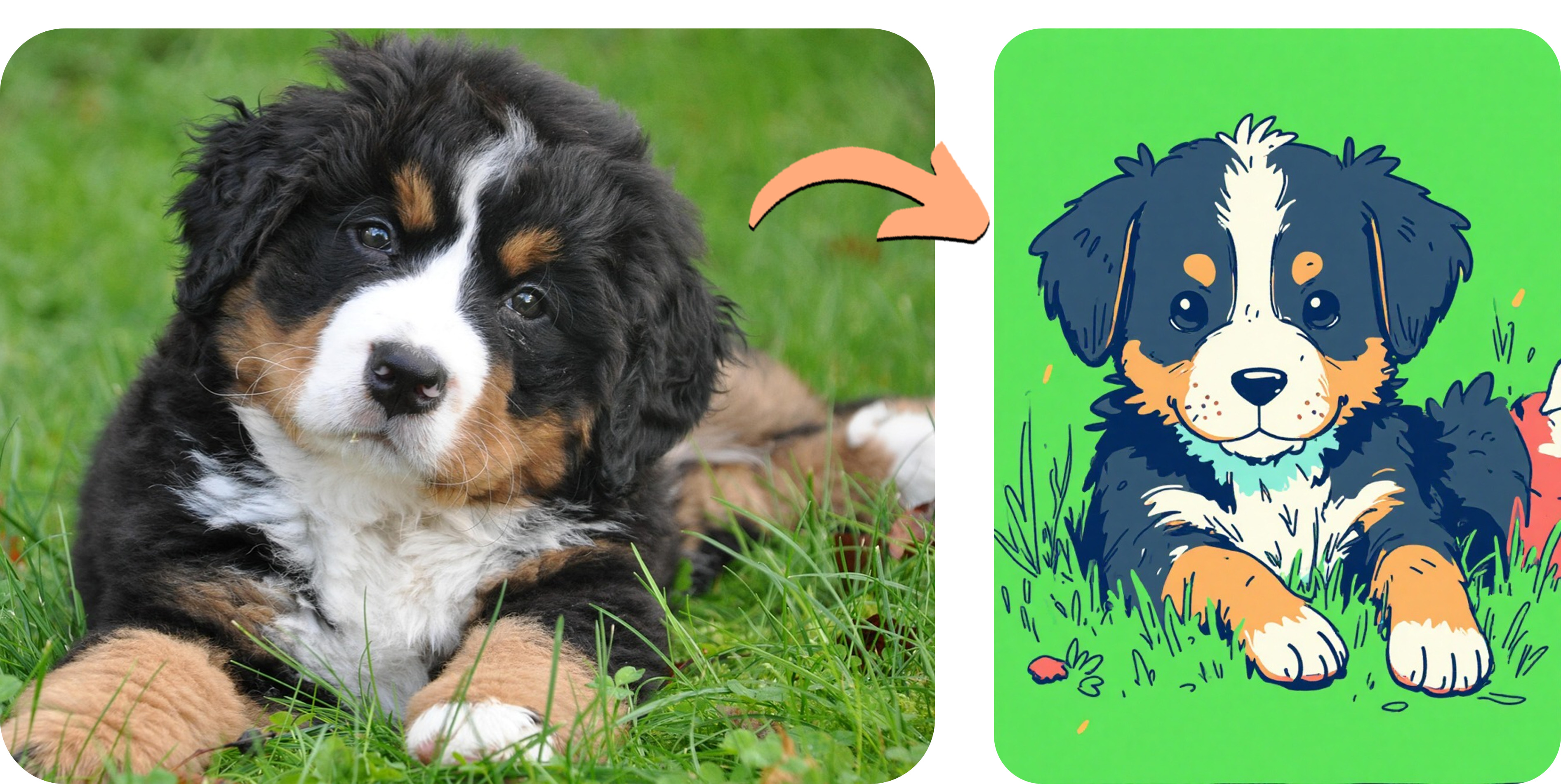 Cartoonize Dog into Pop Art Inspired Cartoon Style with PhotoDirector