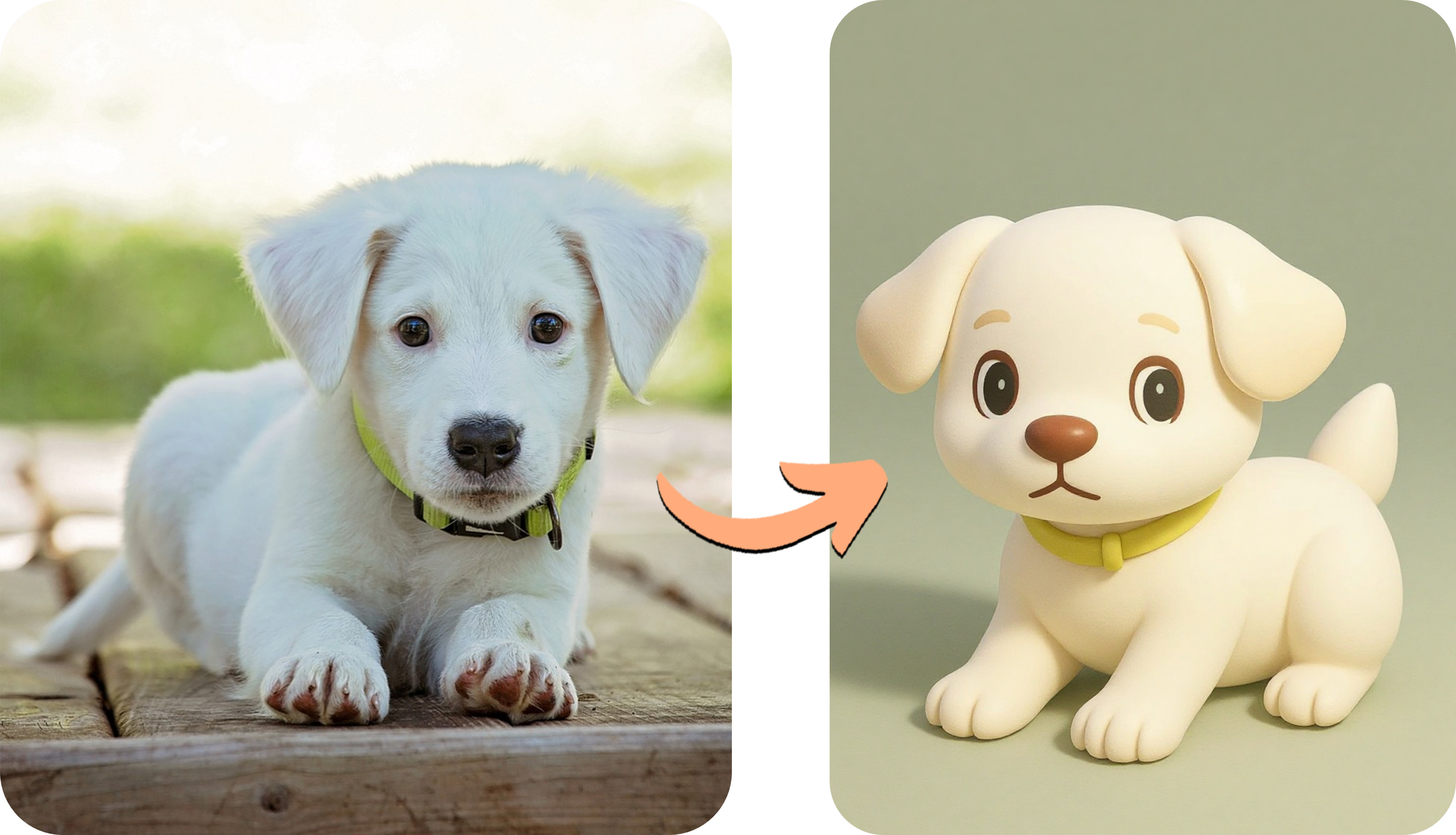 Cartoonize Dog into Vinyl Toy Style with PhotoDirector