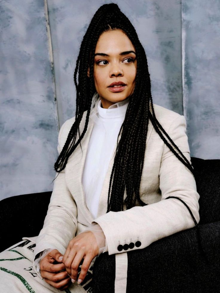 Box Braids Half-Up Ponytail