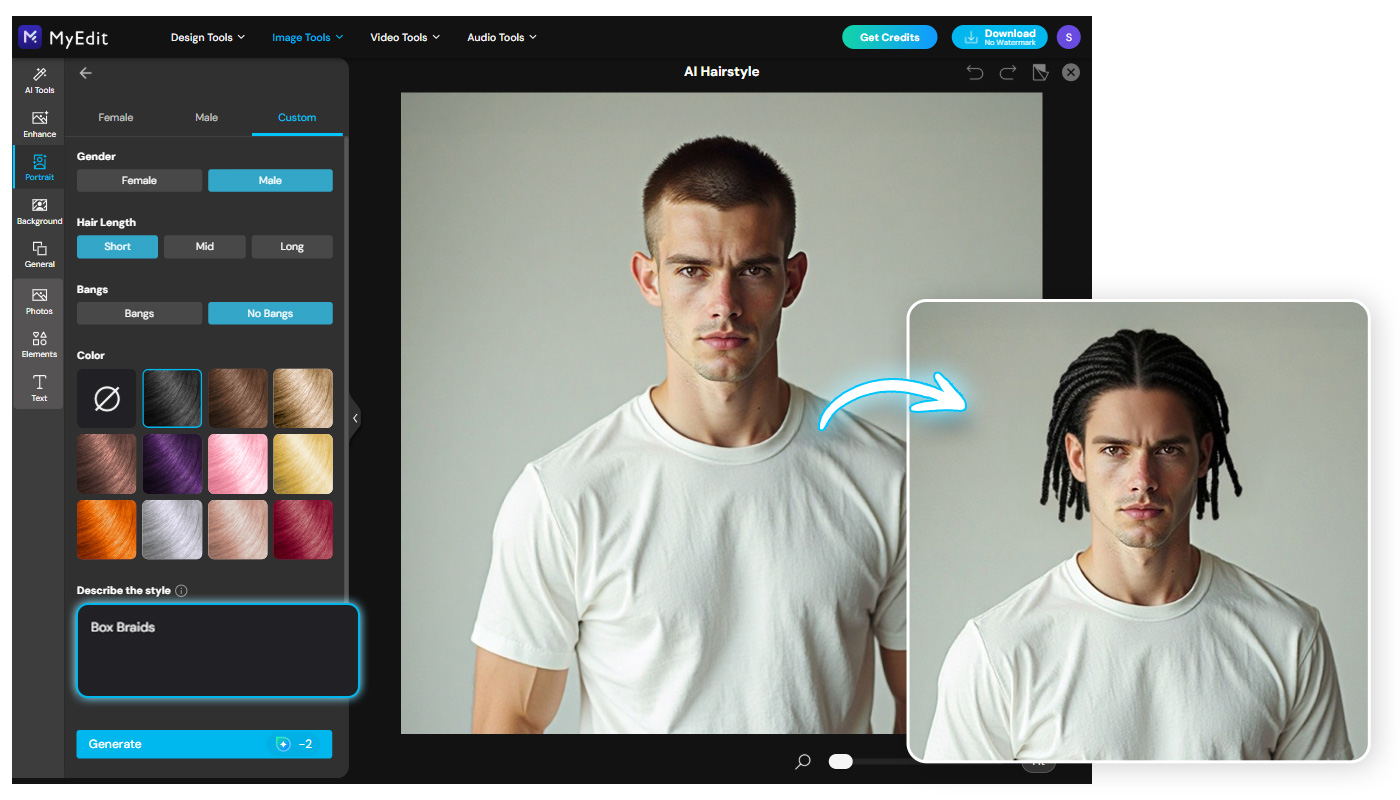 How to Apply a Box Braids Filter Online