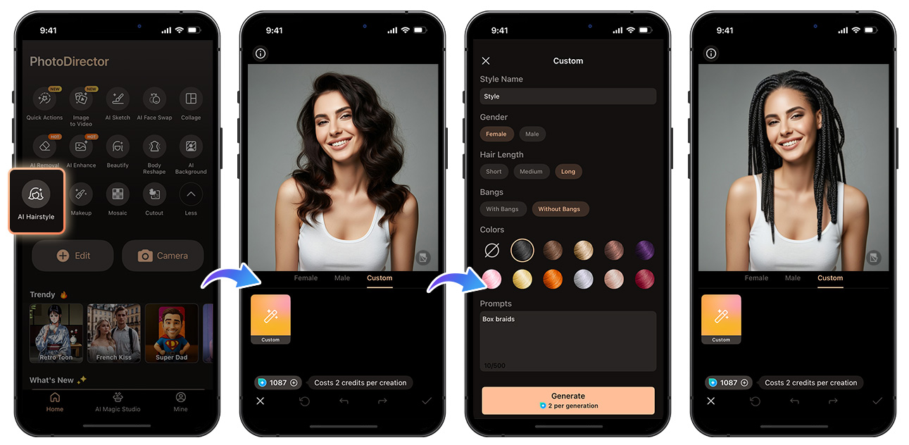 How to Try a Box Braids Filter with an App