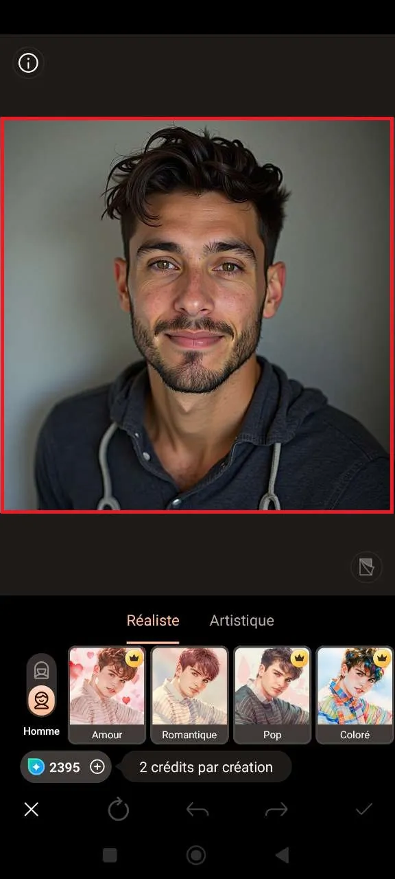 Importer une photo dans Croquis IA PhotoDirector