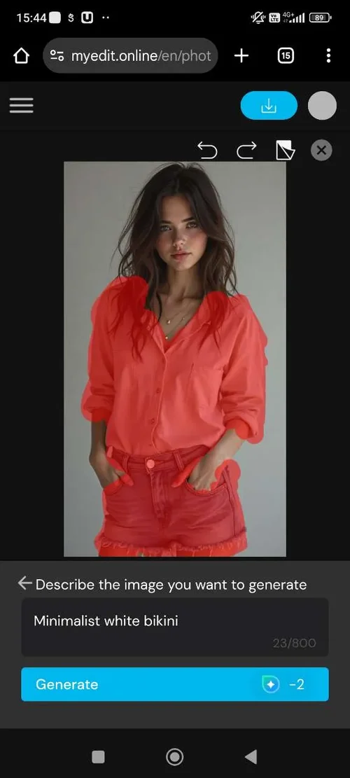 AI 복원으로 직접 비키니 입히기