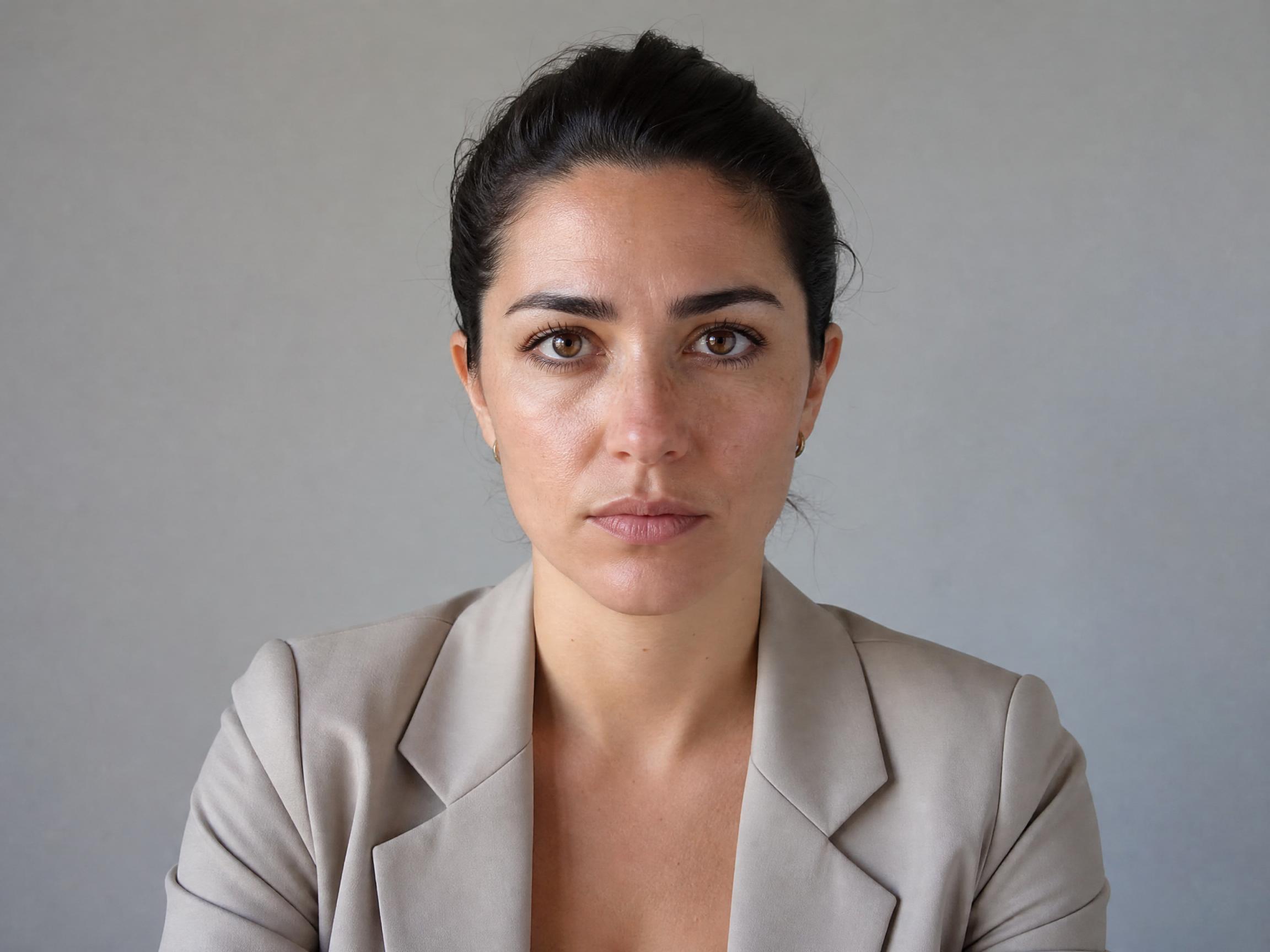 Antes: retrato de una persona con iluminación neutra y colores naturales