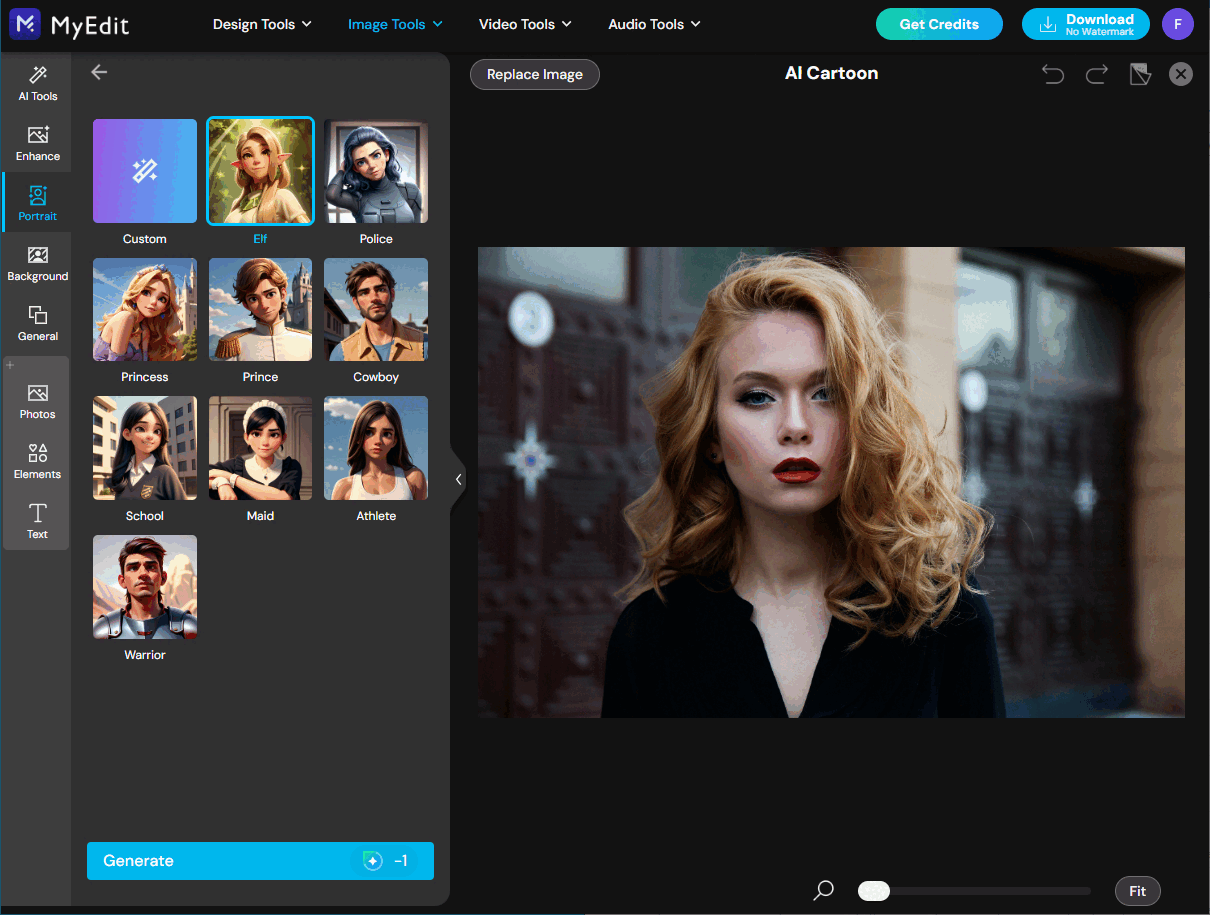 MyEdit - AI Disney Princess Portrait