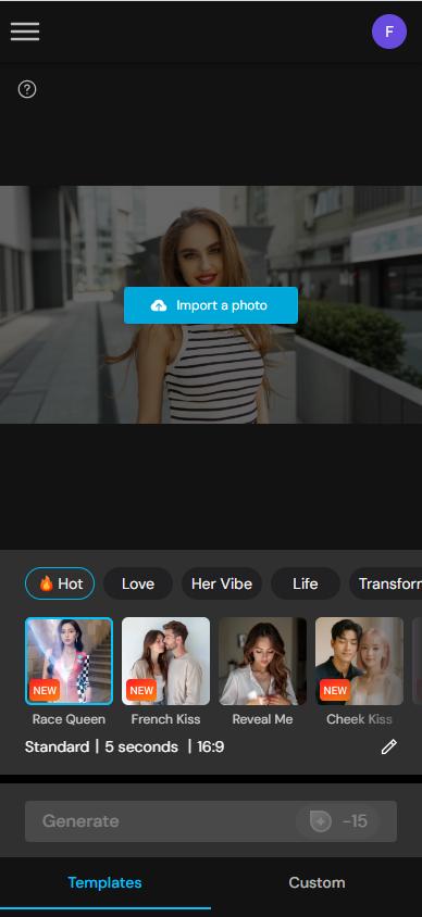 MyEdit - AI Princess Video Step 2