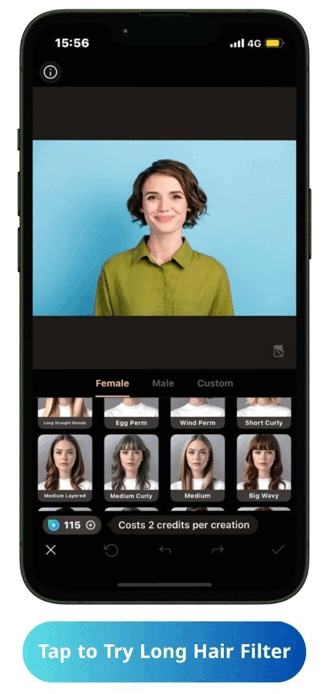 What Would I Look Like with Long Hair: Using an App Filter