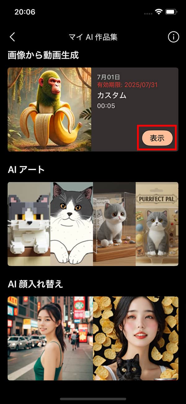 モバイル版 PhotoDirector カスタム