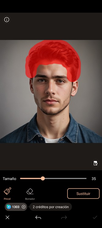 Interfaz de la app de PhotoDirector