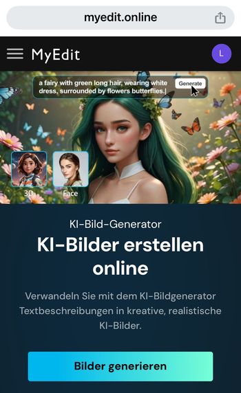 So benutzt du den KI-Bildgenerator in MyEdit