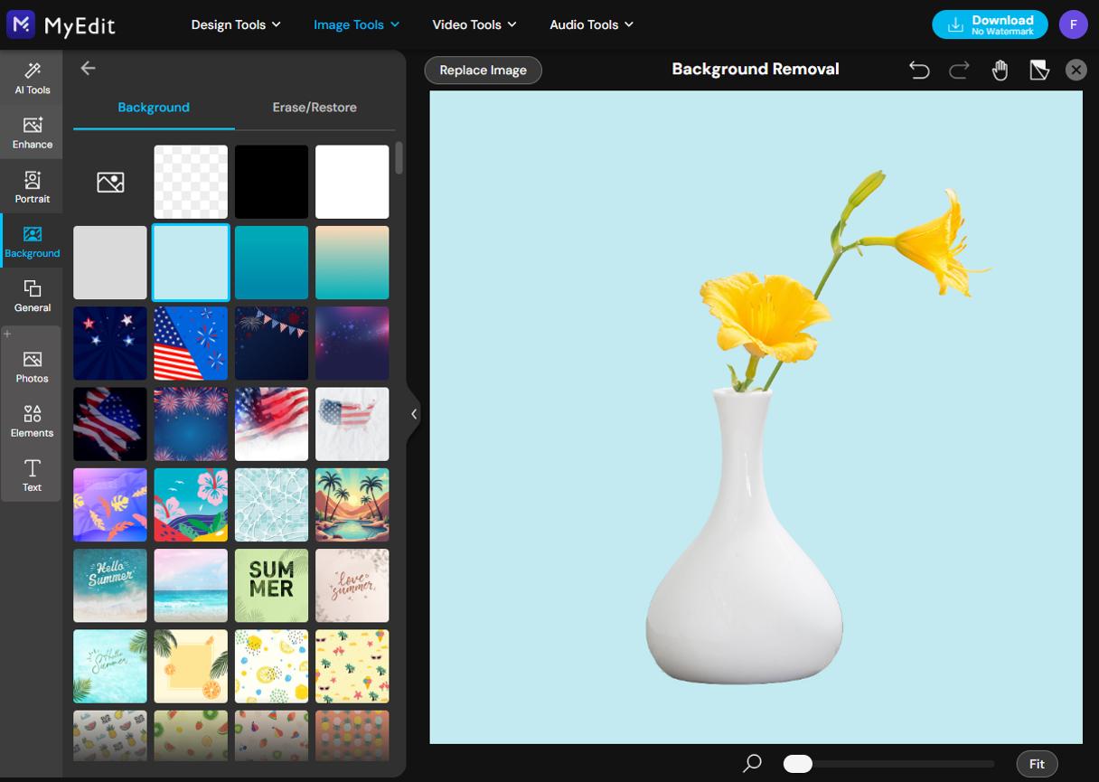 MyEdit - Make an image transparent online - Step 4