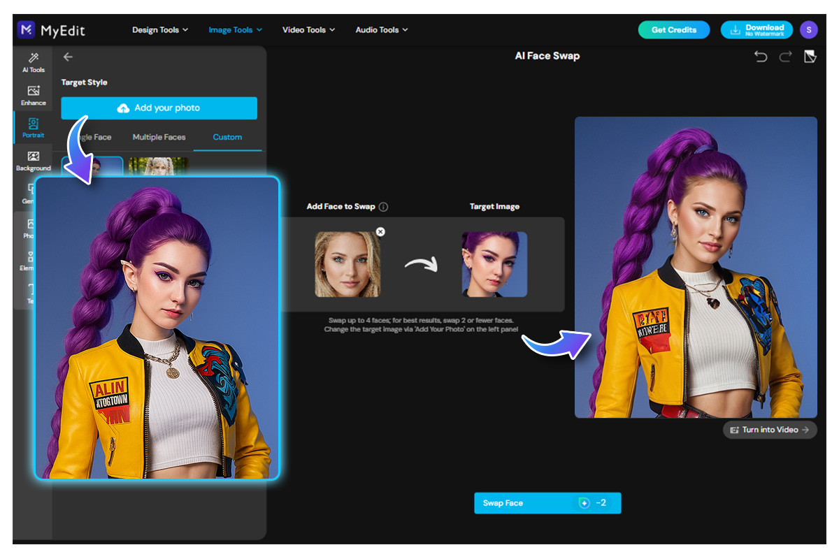 How to Try On Costumes with AI Face Swap