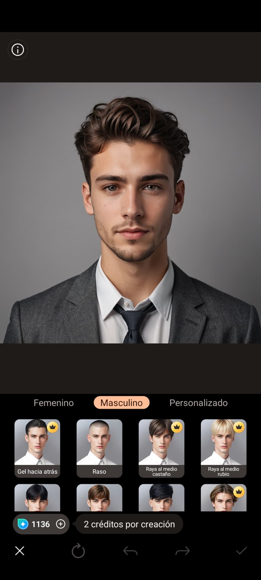Interfaz de la app de PhotoDirector