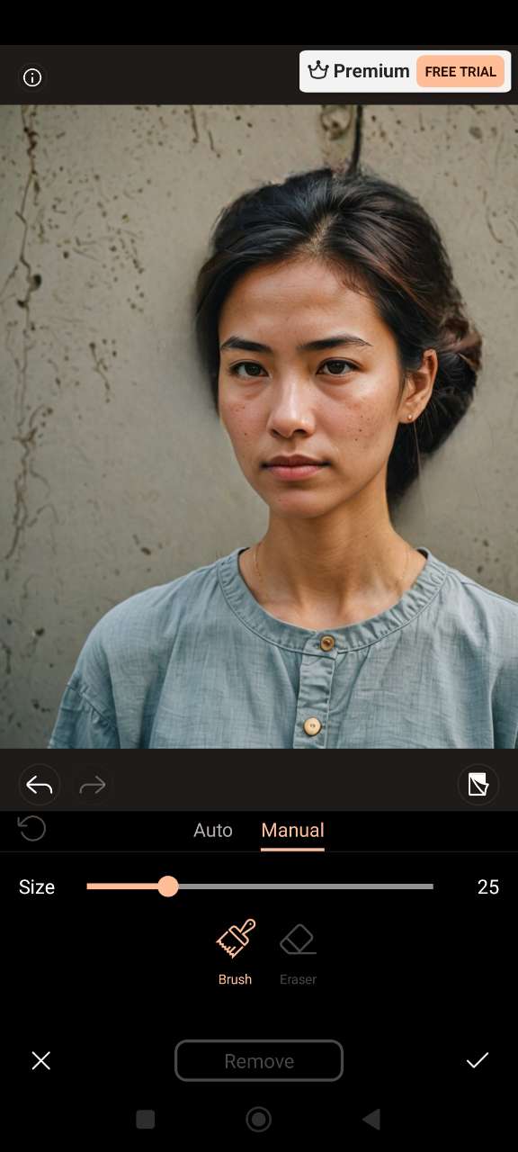 Remove hair strands with AI