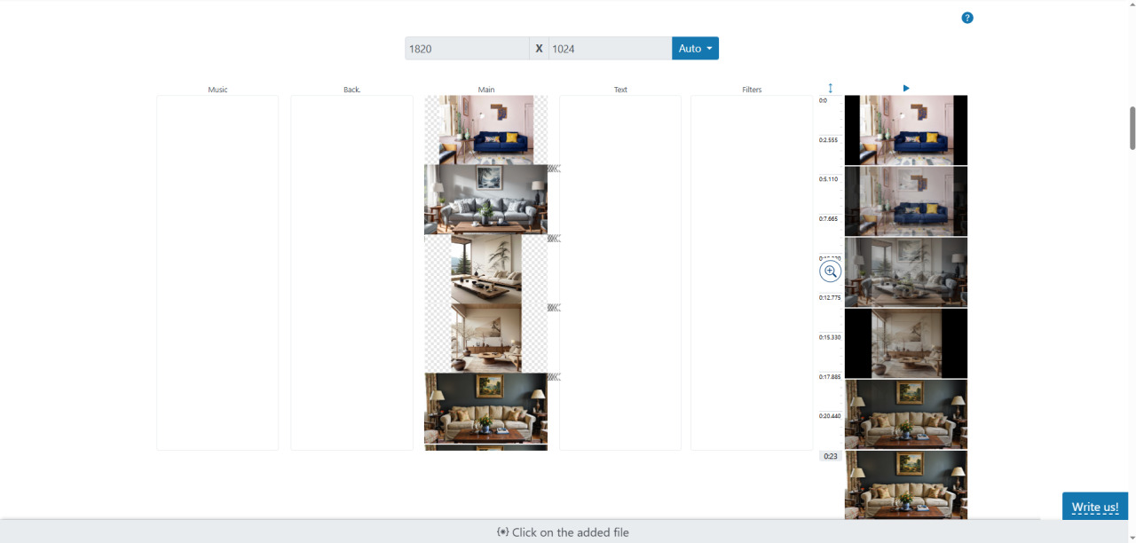 Interface de Movie Maker Online pour montage vidéo gratuit