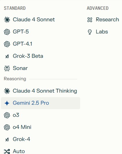 Búsqueda académica en Perplexity AI