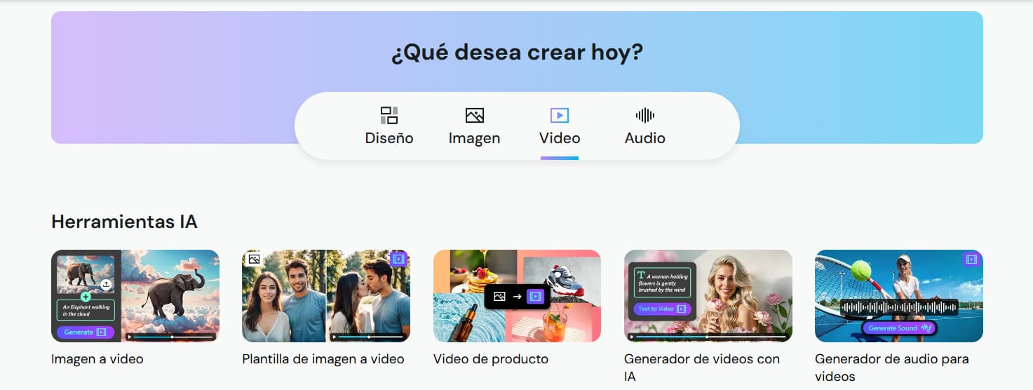 Herramientas para generar videos IA en MyEdit
