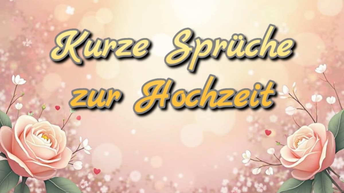 Kurze Sprüche zur Hochzeit
