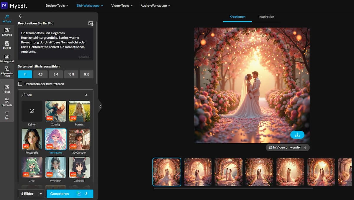 MyEdit - Hochzeitsgrüße gestalten