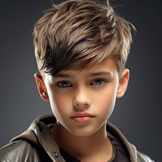 Coupe garçon avec frange effilée et cheveux courts