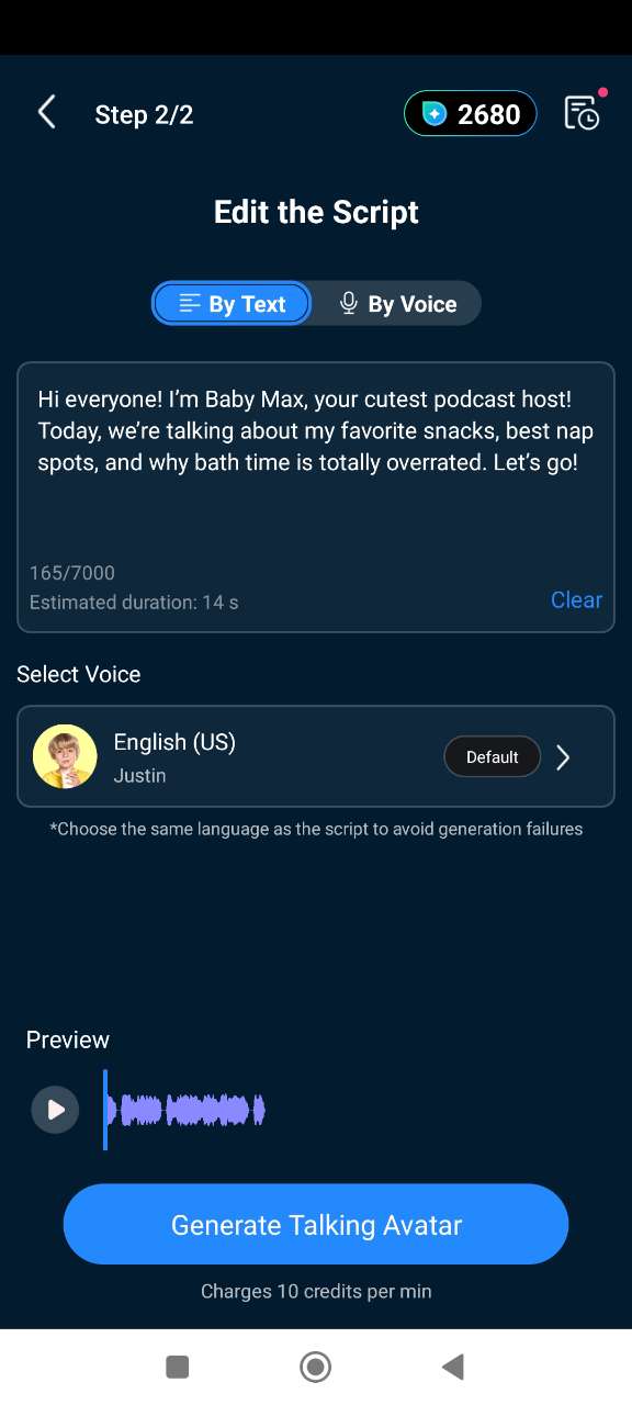 Add Baby Voiceover in PowerDirector App