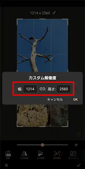 Android 壁紙サイズ合わせる加工サンプル