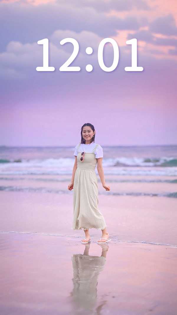 モバイル版 PhotoDirector　サイズ調整　「AI 画像拡張」　時計加え