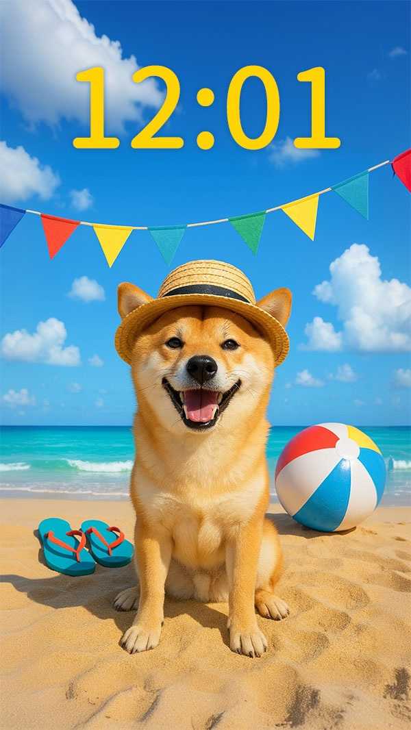 モバイル版 PhotoDirector　サイズ調整　「AI 画像拡張」　サンプル　完成品