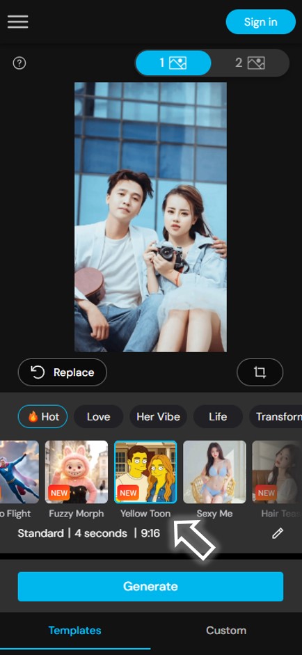 MyEdit - AI Simpsons Filter to create a video - Step 3