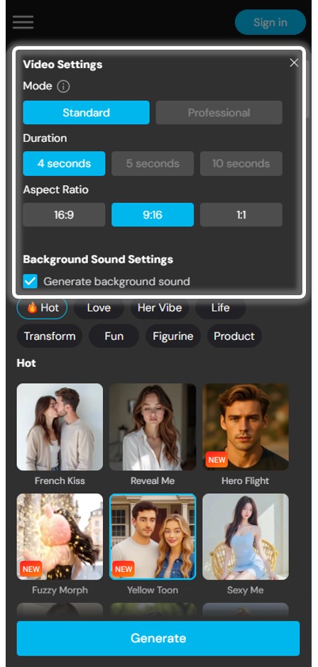 MyEdit - AI Simpsons Filter to create a video - Step 4