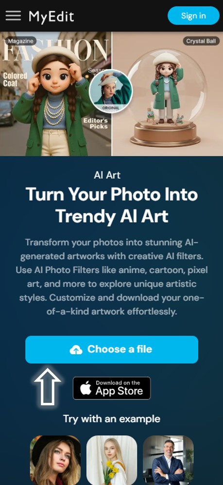 MyEdit - AI Simpsons Filter to create a Portrait - Step 2