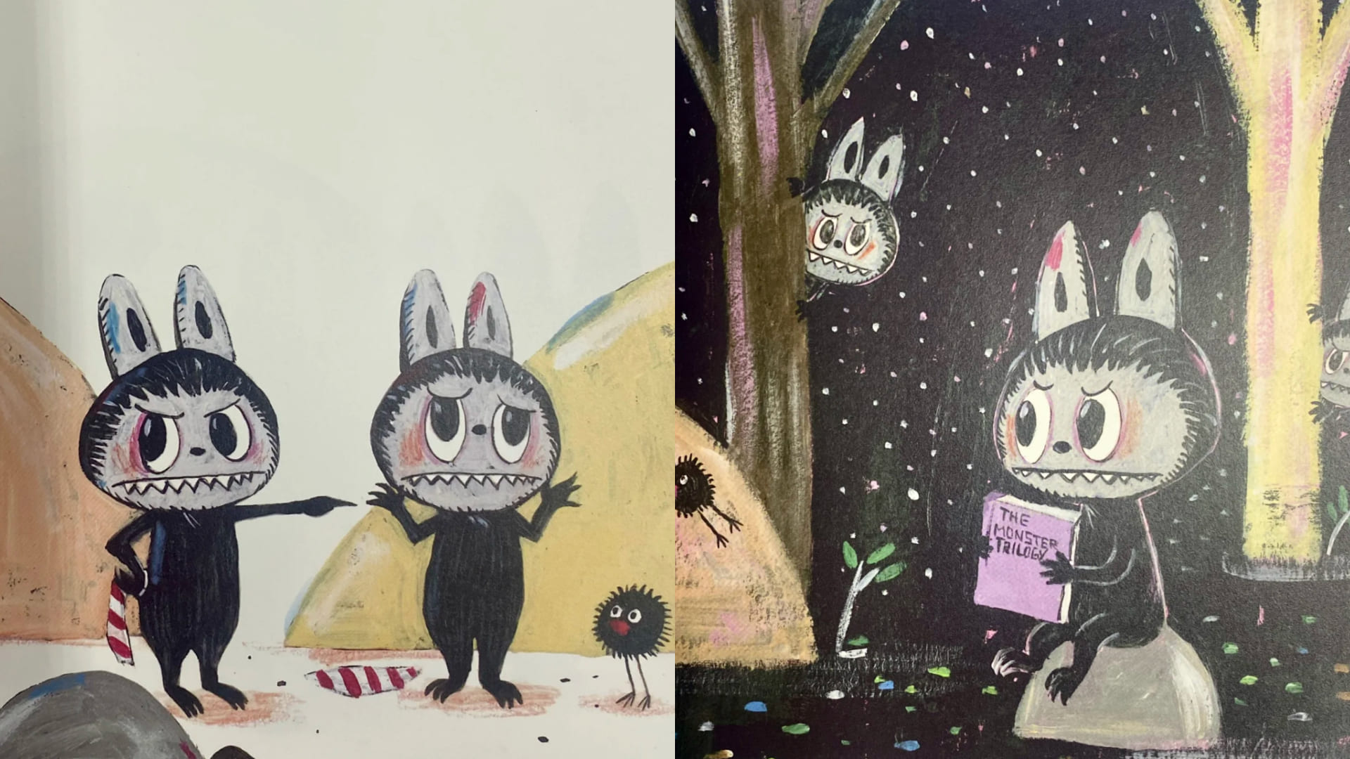 Labubu 出現於繪本作品《精靈三部曲》