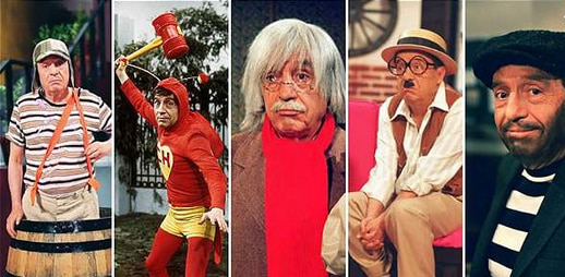 imagen de los diferentes personajes que aparecieron en las series Chespirito y El Chavo del ocho
