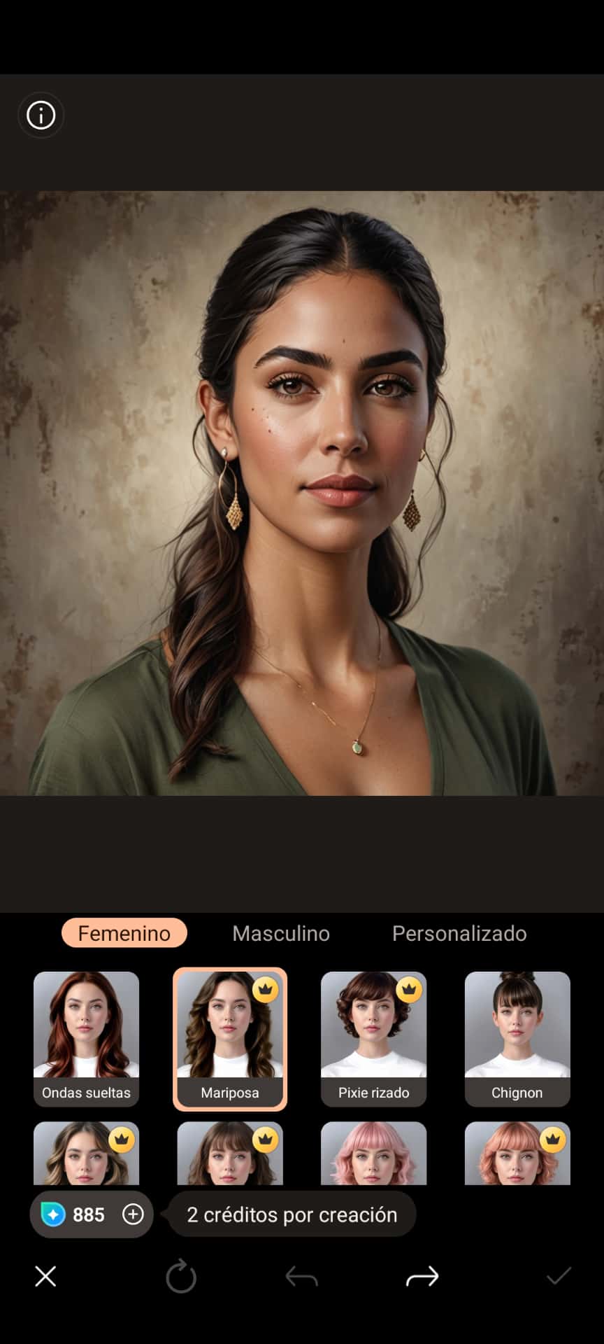pasos para probar peinados con PhotoDirector