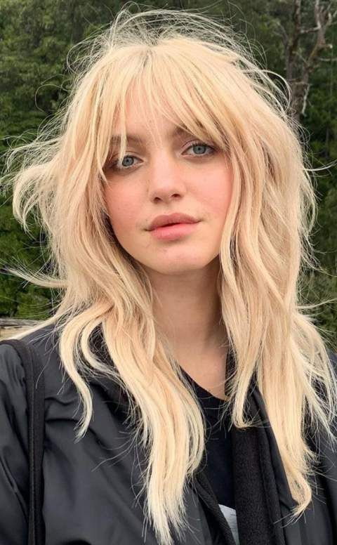 peinado wolf cut largo