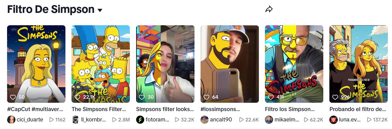 filtro de los Simpsons
