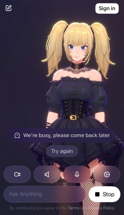 Ani dans l'application Grok