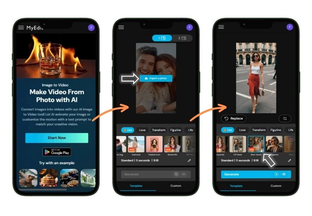 Sexy Videos erstellen mit den MyEdit Bild-zu-Video-Vorlagen