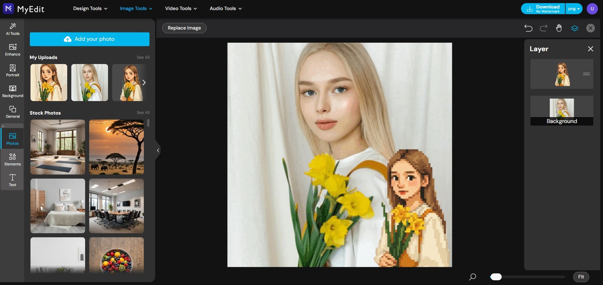 How to Add a Pixel Character to Your Original Photo